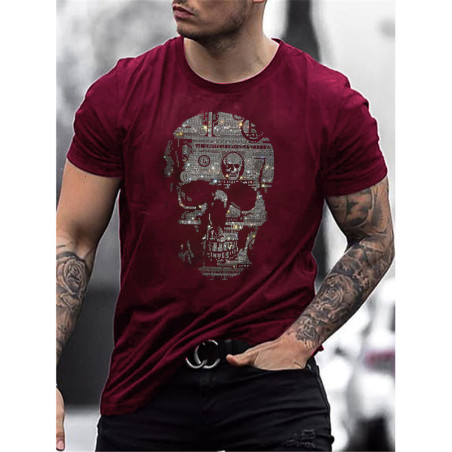 T-shirt tête de mort hacker
