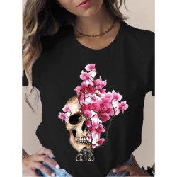 T-shirt noir 8 modèles de crâne