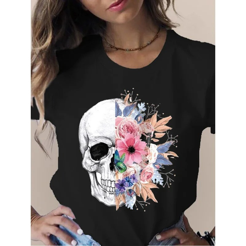 T-shirt noir 8 modèles de crâne au choix !