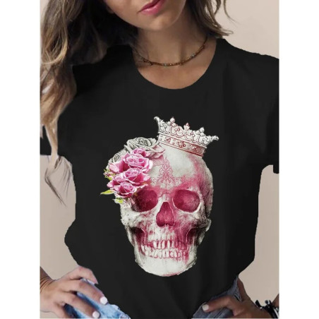 T-shirt noir 8 modèles de crâne au choix !
