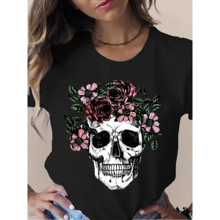 T-shirt noir 8 modèles de crâne au choix !