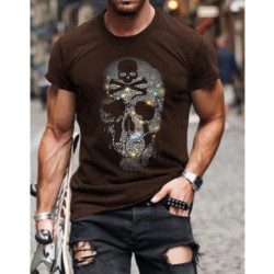 T-shirt homme crâne effet strass