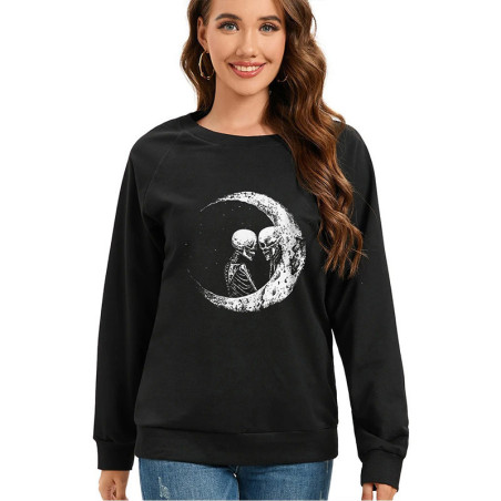 Magnifique Sweatshirt squelettes Pierrot la lune!