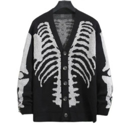 Article Cardigan coupe classique squelette blanc