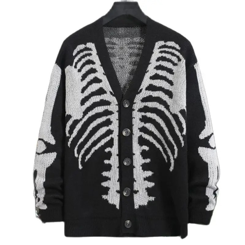 Article Cardigan coupe classique squelette blanc