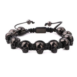 Magnifique Bracelet lacets et crânes : 4 couleurs !