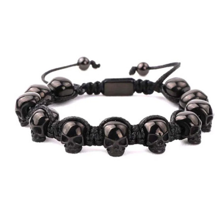 Magnifique Bracelet lacets et crânes : 4 couleurs !