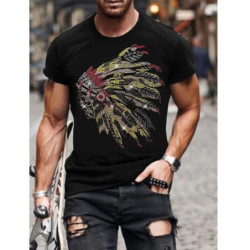 T-shirt tête de mort amérindienne 7 couleurs au choix