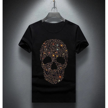 Magnifique T-shirt tête de mort chic and rock très punk chic!