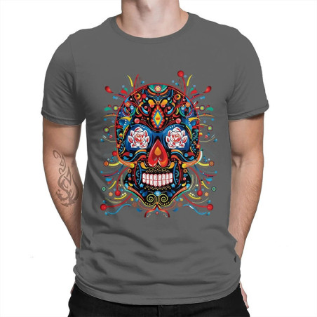 T-shirt tête de mort mexicaine - modèle 1