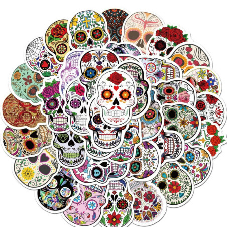 Stickers Tête de Mort Mexicaine