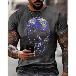 T-shirt tête de mort effet strass