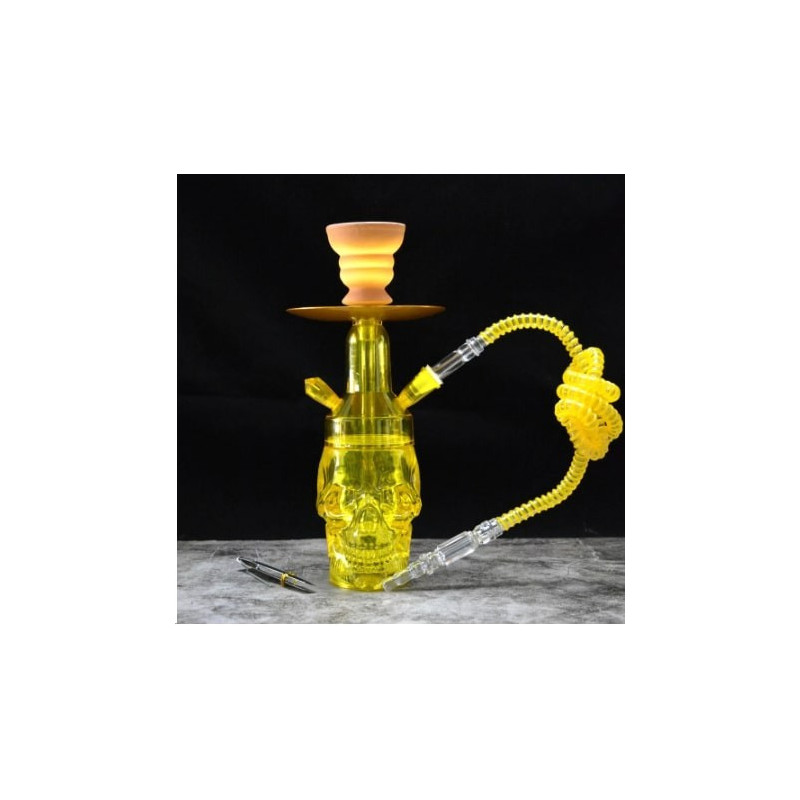 Chicha Tete de Mort Lumineuse couleur jaune