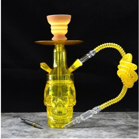 Chicha Tete de Mort Lumineuse couleur jaune