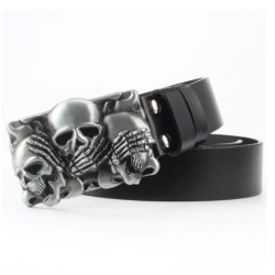 détails de la Ceinture Tête de Mort Crazy Skull