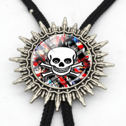 Cravate Bolo tête de mort  punk rock - modèle 4