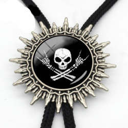 Cravate Bolo tête de mort  punk rock - modèle 8