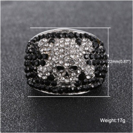 Dimensions de la Bague Johnny Hallyday Tête de Mort