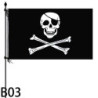 Drapeau de Pirate 90x154cm en Polyester avec œillets en laiton