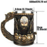 dimensions Gobelet à vin guerrier Viking Odin Tankard en acier inoxydable 200ml - modèle 2