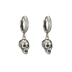 Boucles d'oreilles tête de mort en argent Sterling 925 article 