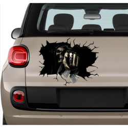 Autocollant Tête de mort  - 4 modèles - 5 tailes disponibles !