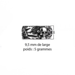 Dimensions du grnad Anneau Tête de Mort SS Malfaisant