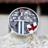 Bague Templier avec croix rouge et épée chevalier acier inoxydable316L