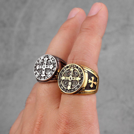 Bague Templier design simple en acier inoxydable - modeles