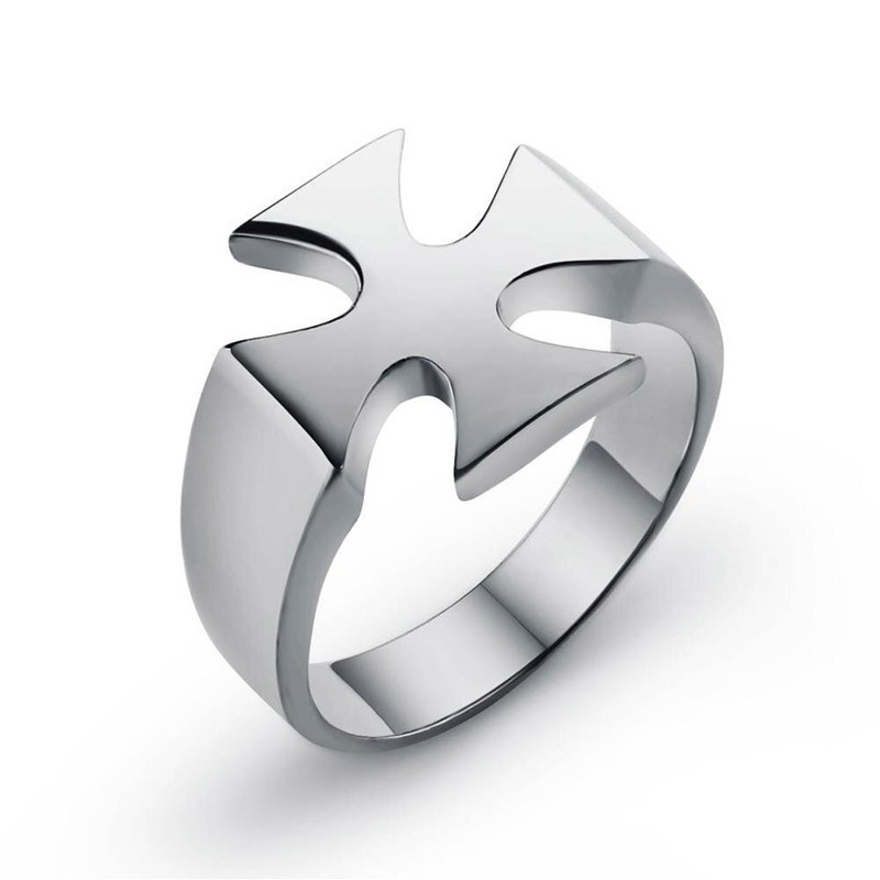 Bague chevalière du temple des chevaliers deisgn couleur argent