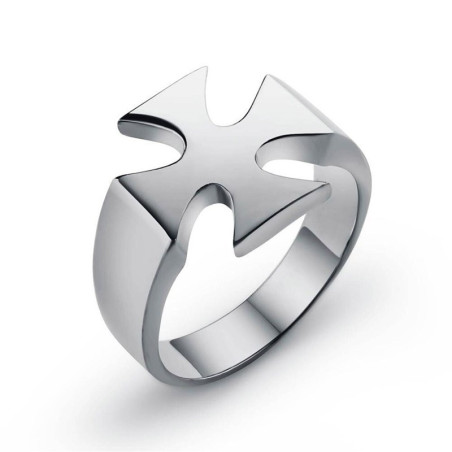 Bague chevalière du temple des chevaliers deisgn couleur argent