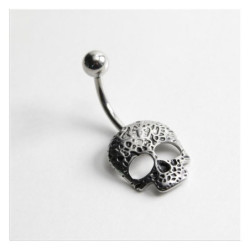 Piercing tête de mort Piercing de nombril - modele argent