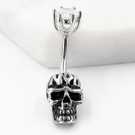 Piercing tête de mort pour nombirl, en argent Sterling 925 - 3 tailles !