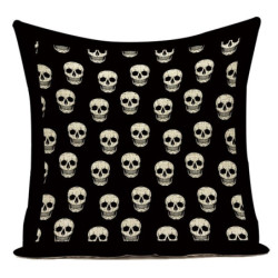 Housse de coussin tête de mort crâne gothique - modele 4