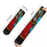 dimensiosn des Chaussettes Santa Muerte et petites fleurs