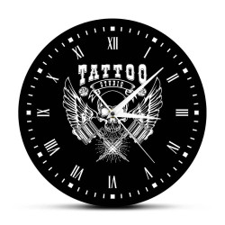 Horloge Tête de Mort Tattoo - Modèle 1 - sans cadre