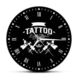 Horloge Tête de Mort Tattoo - Modèle 3 - sans cadre