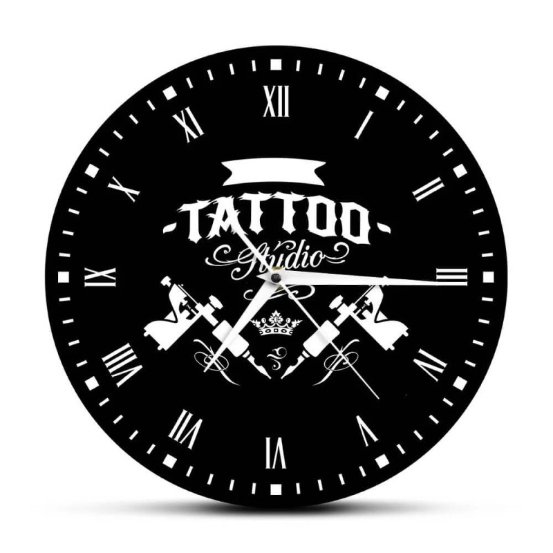 Horloge Tête de Mort Tattoo - Modèle 3 - sans cadre