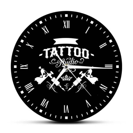 Horloge Tête de Mort Tattoo - Modèle 3 - sans cadre