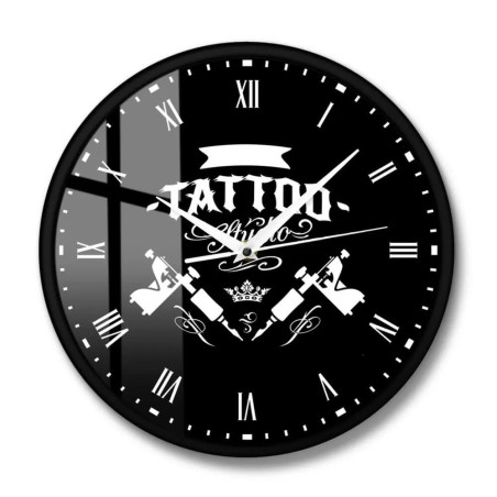 Horloge Tête de Mort Tattoo - Modèle 3 - avec cadre