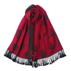 Véritable pashmina avec franges - modèle 4