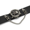 vue détails Montre Bracelet Tête de Mort Pirate