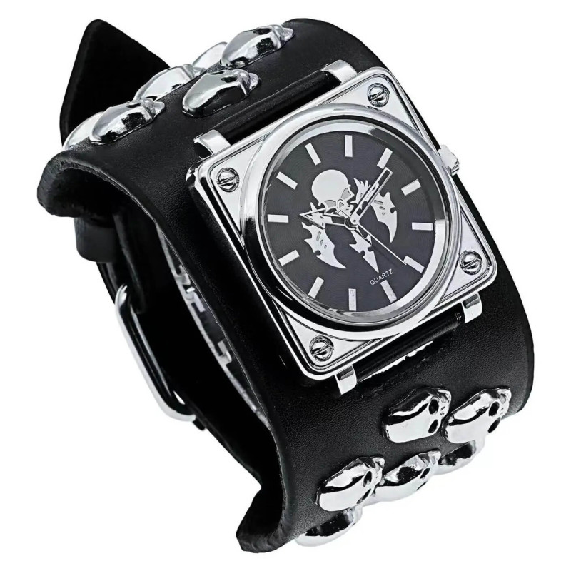 Montre Bracelet Tête de Mort Sabres Mortels