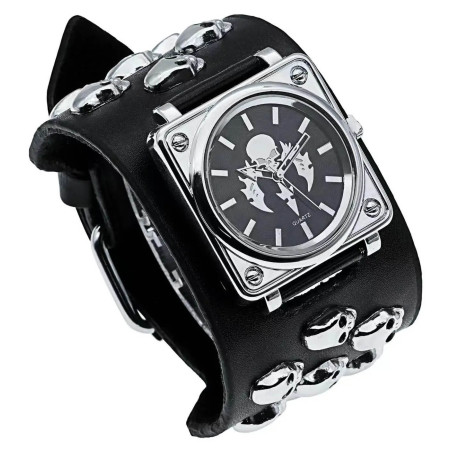 Montre Bracelet Tête de Mort Sabres Mortels