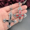 Pendentif Croix anti christ Gotique en acier inoxydable