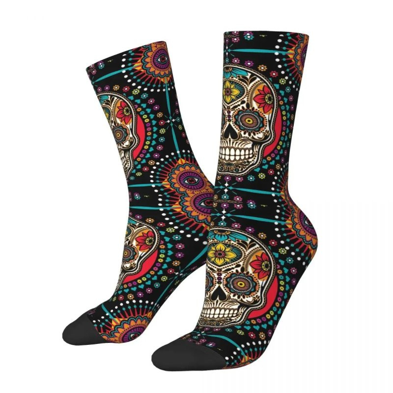 Chaussettes Tête de Mort Mexicaine Jour des Morts