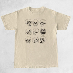 T-shirt Tête de Mort Gothique à manches courtes pour femme