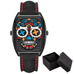 Montre Tête de Mort Mexicaine à Quartz pour Homme Modèle 1