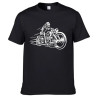 T-shirt Tête de Mort Biker Motard pour hommes Couleur Noir