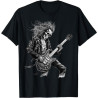 T-shirt Tête de Mort Guitariste Rock and Roll Couleur Noir